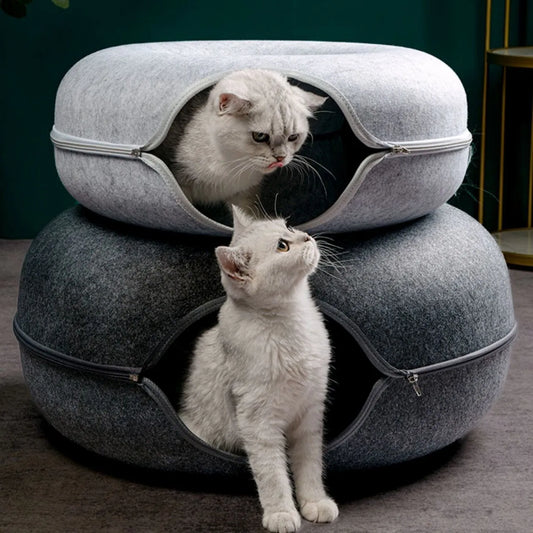 Interactive Cat Tunnel Bed