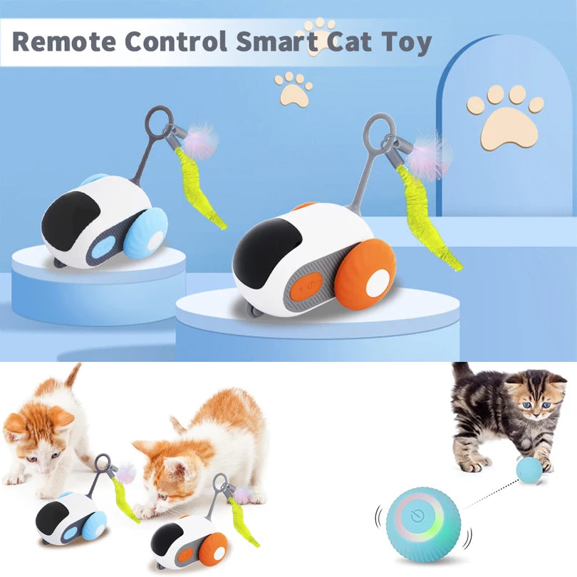 Smart Remote-Controlled Pet Car – Indoor Play Toy for Cats and Dogs