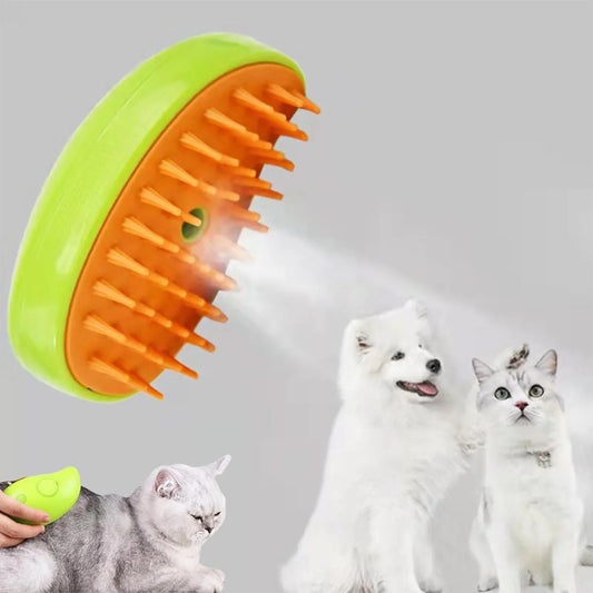 3-in-1 Pet Steamer Grooming Brush