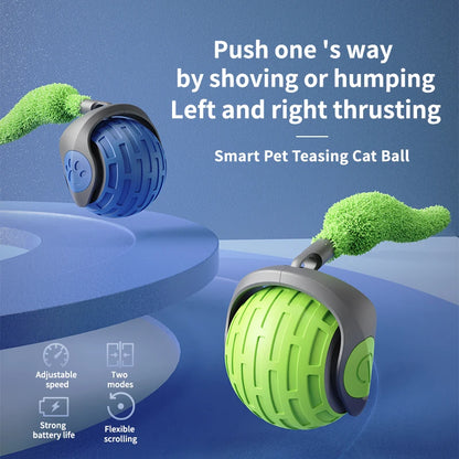 USB Rechargeable Interactive Cat Ball – Automatic Rolling Teaser Toy