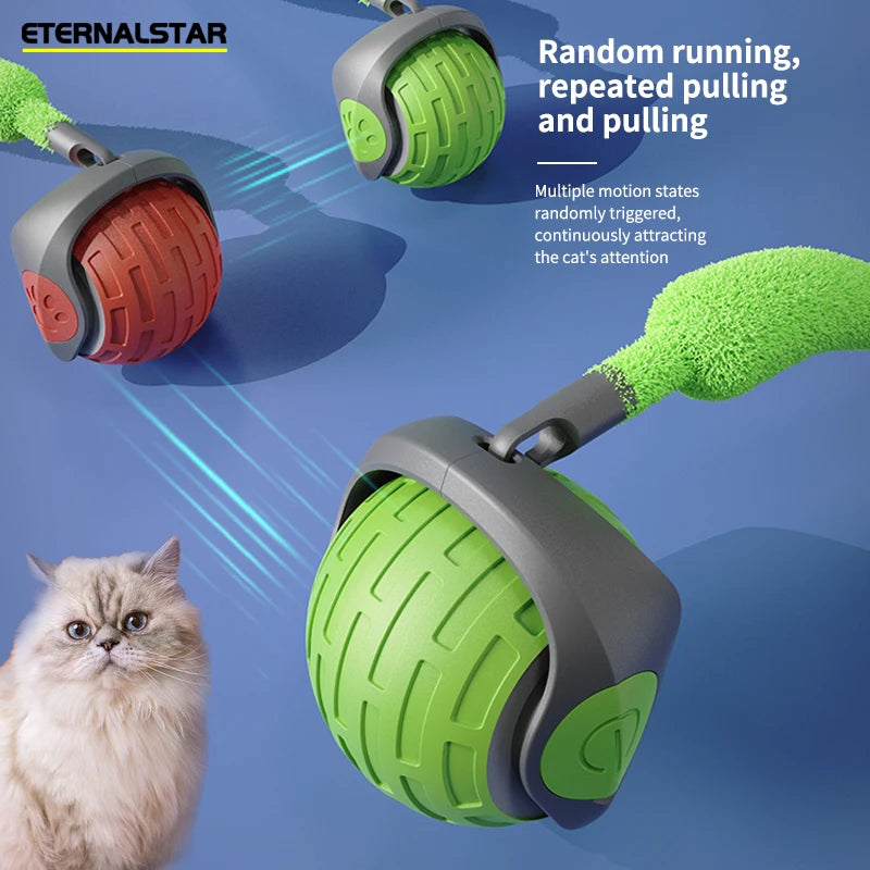 USB Rechargeable Interactive Cat Ball – Automatic Rolling Teaser Toy