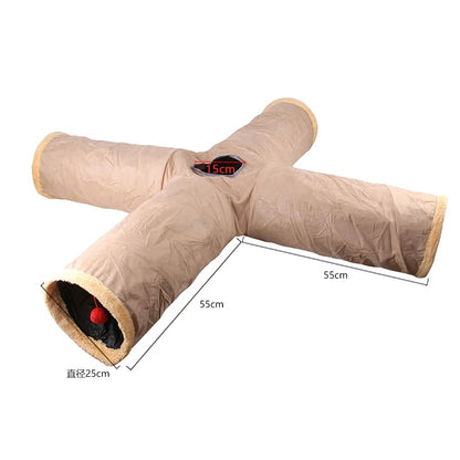 Collapsible Suede Tunnel Toy